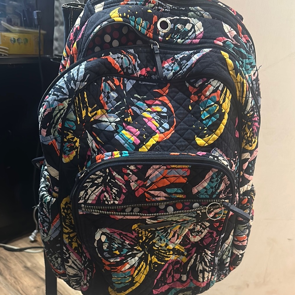 Multicolor Butterfly Pattern Backpack